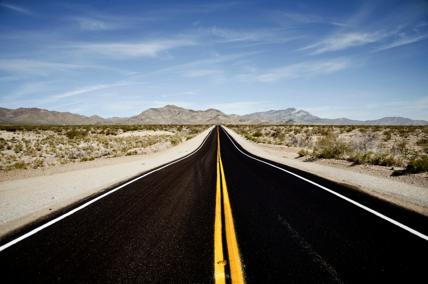 a road stretching into the distance